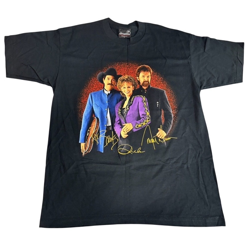 Vintage 1997 Brooks & Dunn Reba McEntire‎ Tour T-Shirt Black Mens Large Ogio USA